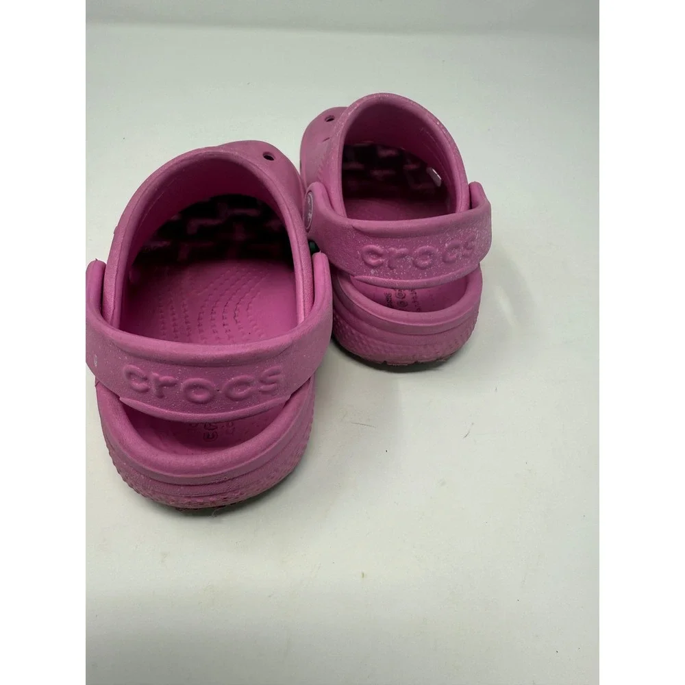 Crocs Kids Clogs Size 8 Pink Classic Slip On Comfort Casual Shoes‎